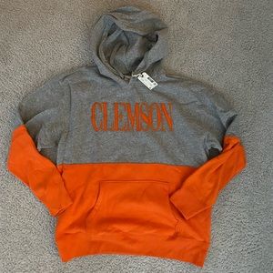 NEW Tailgate Clemson University Embroidered Hoodie Sweatshirt - Large